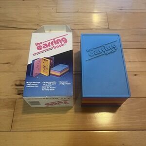 Vintage 80's‎ The Earring Book Plastic New With Box Organizer Case Made In USA